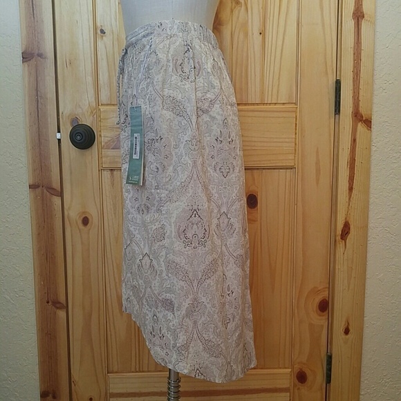 Carve Designs NWT Cameron Midi Skirt Womens XS Paisley Hi-Lo Pull On Lined - Picture 3 of 7